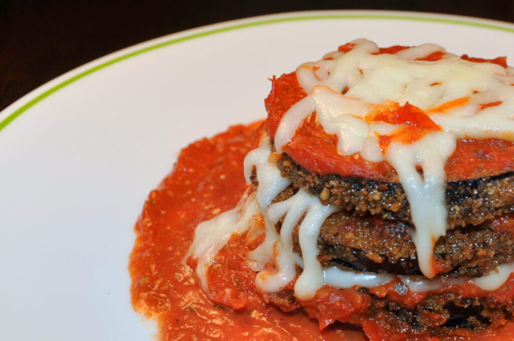 Tower of Eggplant Parmesan My Love For Cooking