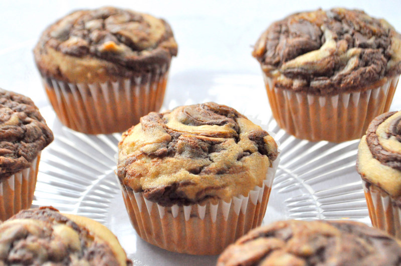 My Love For Cooking Peanut Butter Banana Muffins With Nutella Swirl