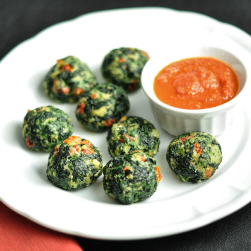 Spinach Parmesan Balls with Sundried Tomato My Love For Cooking